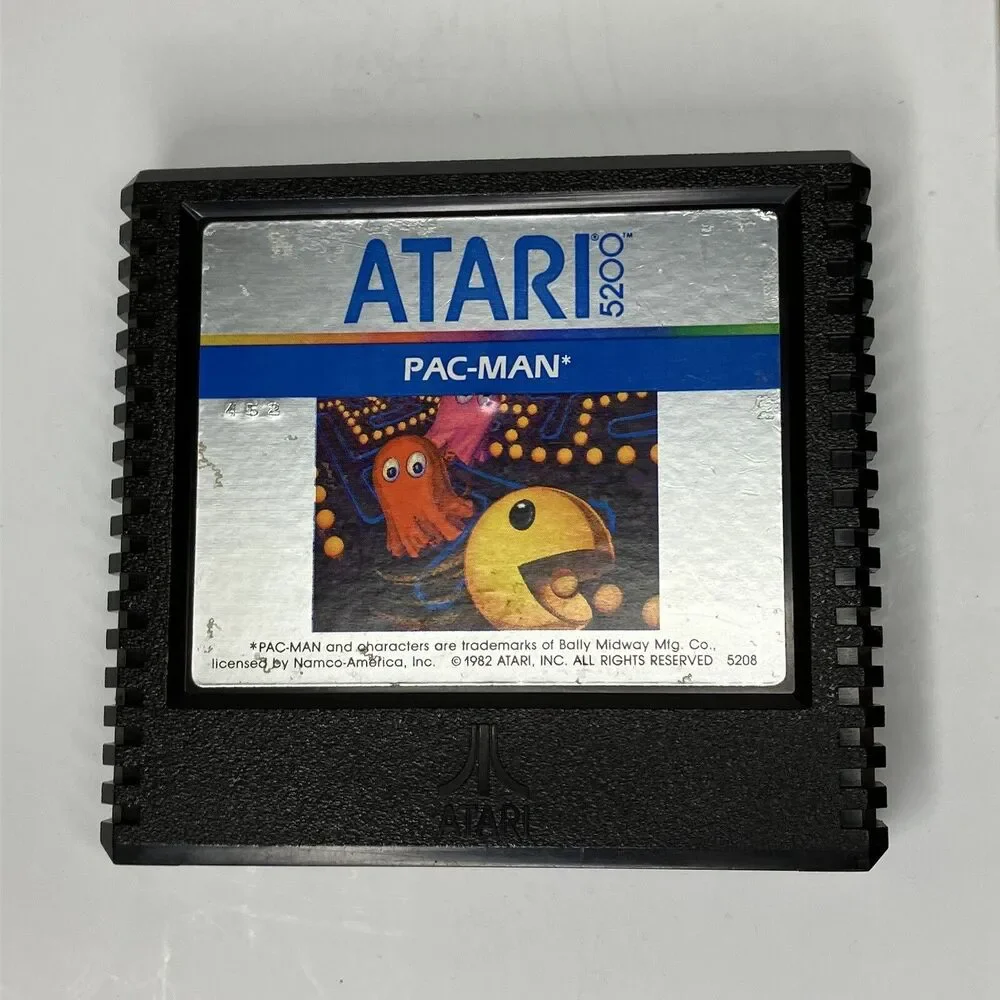 ATARI 5200 Pac-Man Vintage Video Game Cartridge Controller Inserts & Manual